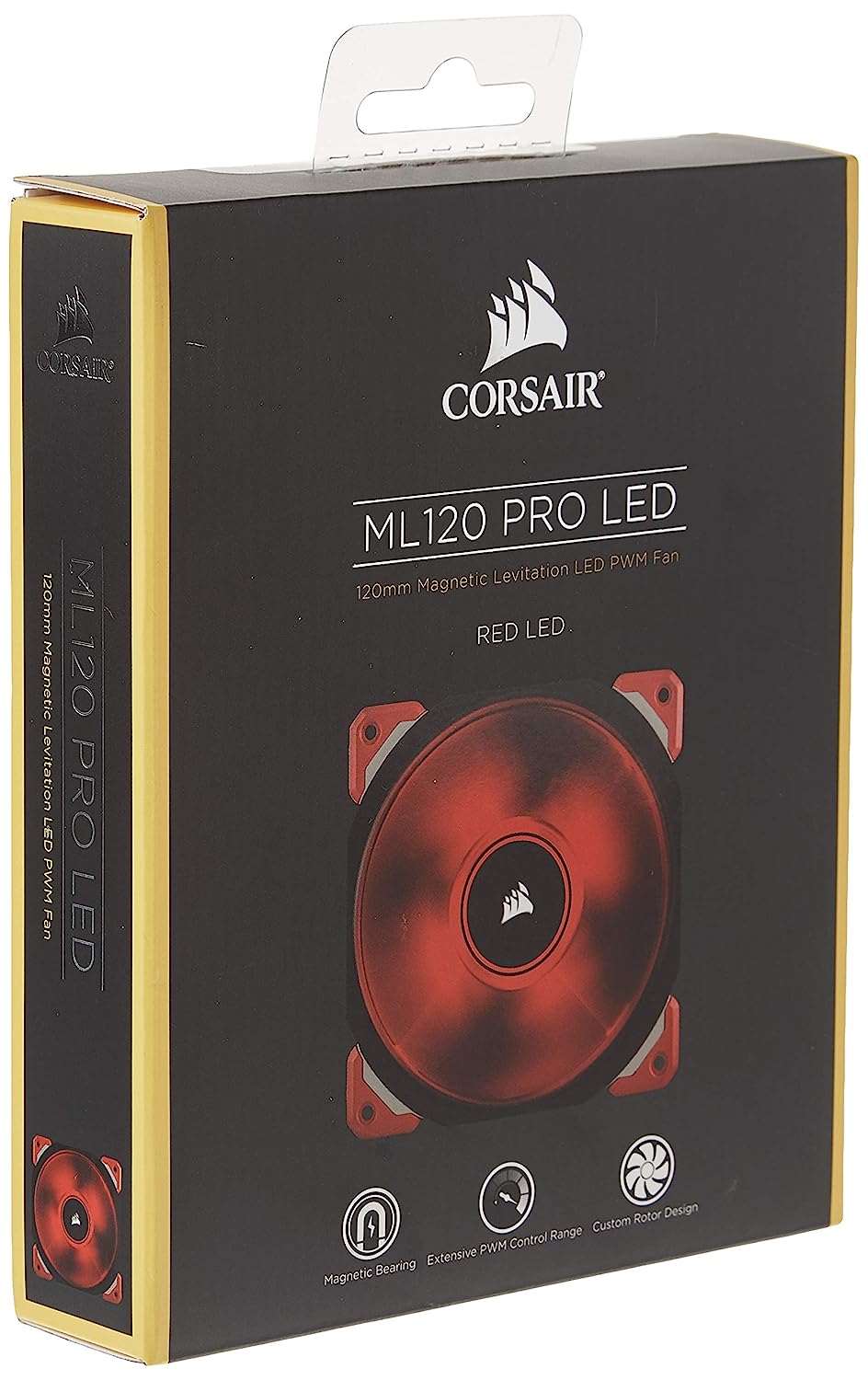 Corsair ML120 PRO LED, Red, 120mm Premium Magnetic Levitation Fan - Hatke