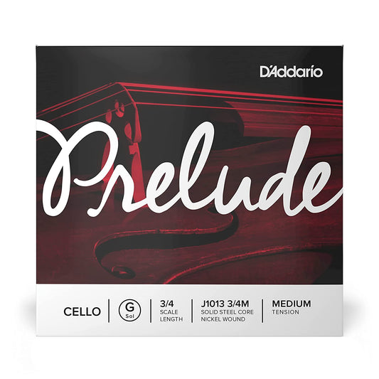 D'Addario Prelude Cello Single G String, 3/4 Scale, Medium Tension - Hatke