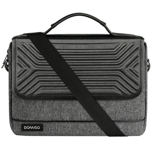 DOMISO 17 Inch Multi-Functional Laptop Sleeve with Strap Business Briefcase Waterproof Messenger Shoulder Bag for 17"-17.3" Notebooks/Dell/Lenovo/Acer/HP/MSI - Hatke