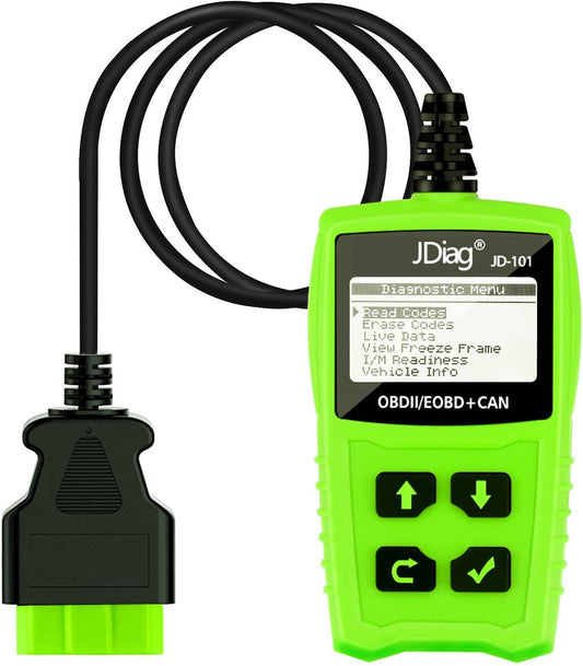 FasDiag JD-101 Scan Tool OBDII Car Diagnostic Scanner Universal Check Engine Light Automotive Fault Code Reader for All Cars from 1996 Original-Green - Hatke