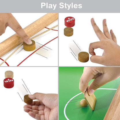 Flick n Kick: Standard Wooden Multi Tabletop Indoor Portable Board Games for Kids and Family - Hatke