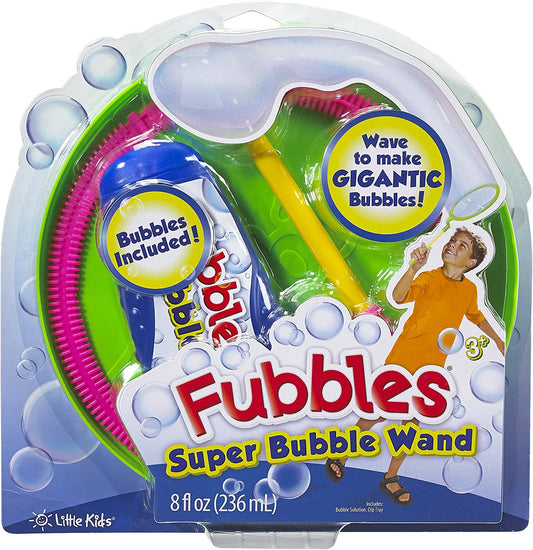 Fubbles Super Gigantic Bubble Maker Wand With Extra Large Dip Tray & Premium Bubble Solution for Gigantic Bubbles (Colors May Vary) - Hatke