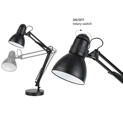 Globe Electric 28" Heavy Base Architect Black Swing Arm Desk Lamp, 5698601 - Hatke