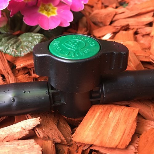 Habitech 2-Pack n-Line Barbed Ball Valve 13mm for 1/2 Inch Tubing  - Regulate and Shut-Off/On Water Flow - Hatke