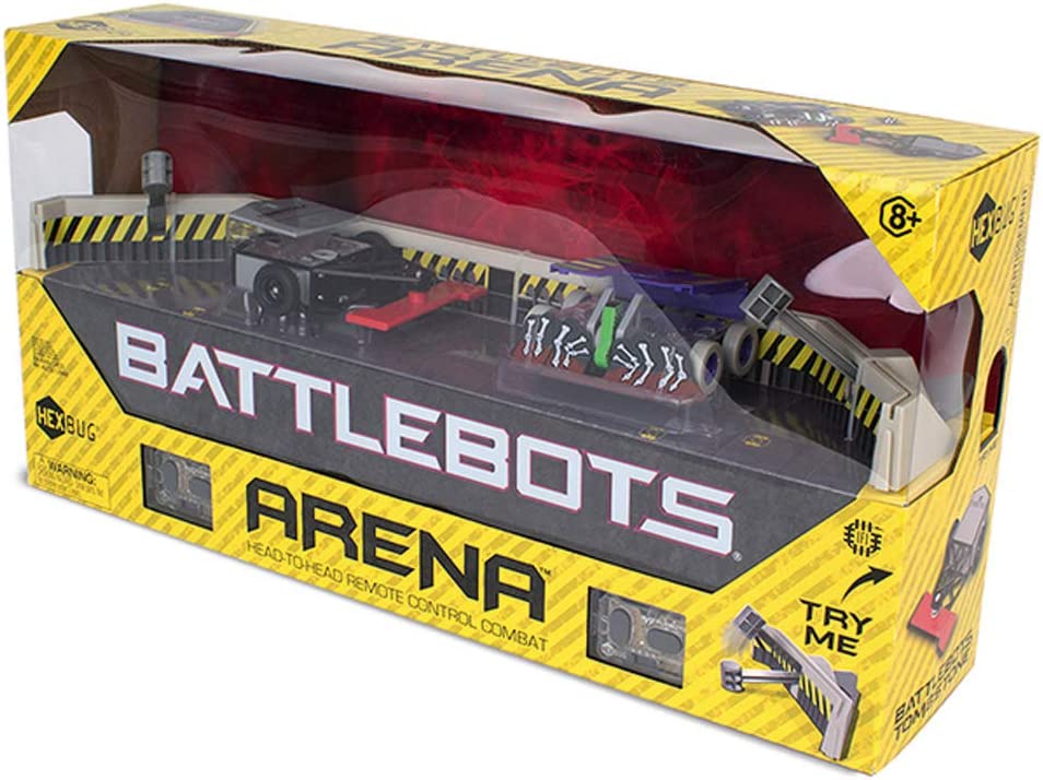 HEXBUG BattleBots Arena Witch Doctor & Tombstone - Battle Bot with Arena Game Board and Accessories - Remote Controlled Toy For Kids - Batteries Included With Hex Bug Robot Set - Hatke