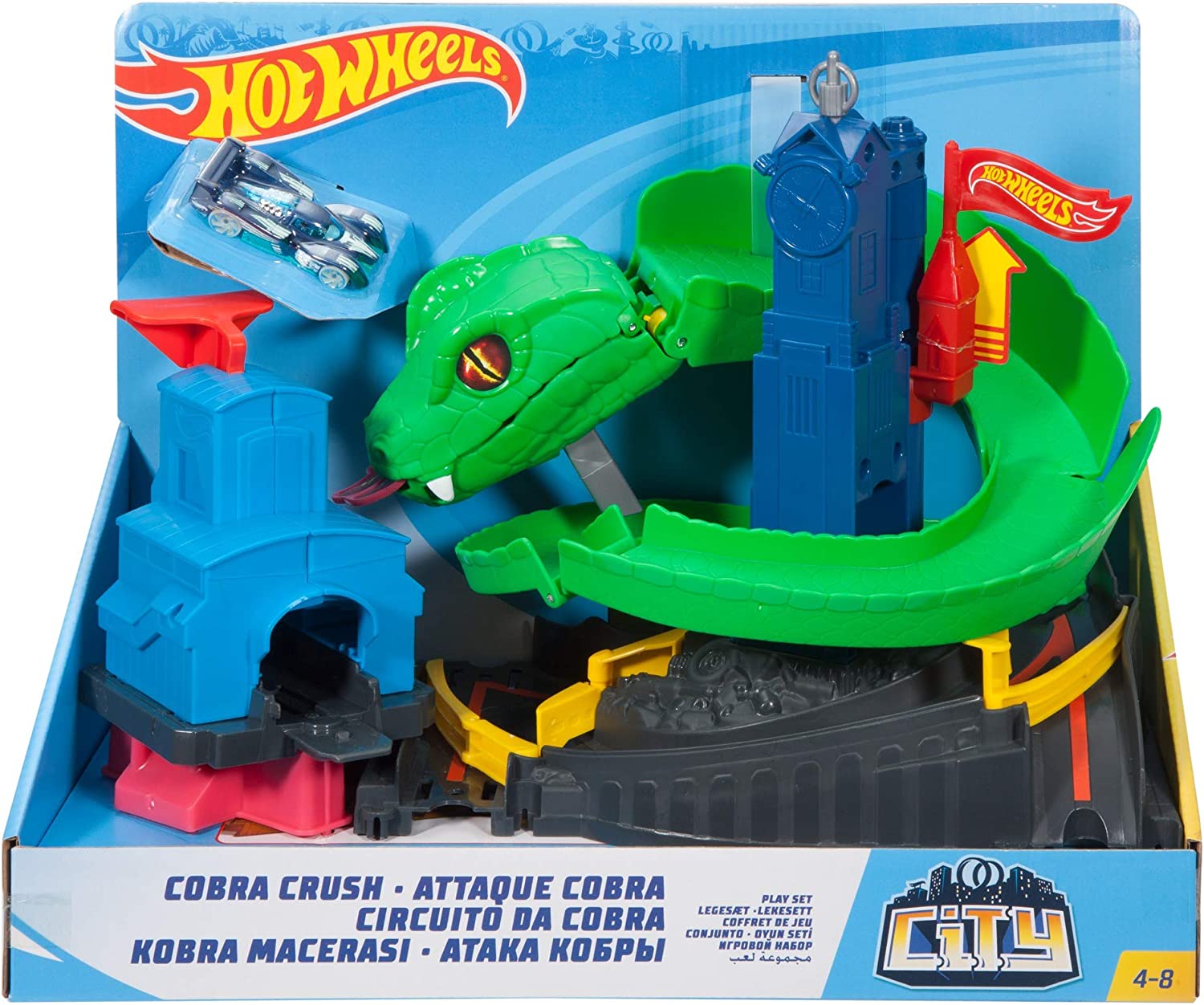 Hot Wheels City Cobra Crush Play Set - Hatke