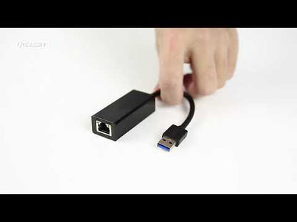 Ugreen USB 3.0 to RJ45 Gigabit Ethernet Adapter 10/100/1000Mbps  Support Windows 8.1/8/7/XP/Vista,10.6 or higher, Linux for Windows Surface Pro, IdeaPaD, MacBook And More. Black - 20256