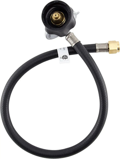 IGT 2 feet Gas Regulator | QCC-1 Propane Regulator (70000 BTU) for Barbecue Grill, Camping Stove, Patio Heater, Fish Cooker & Other Small Gas Appliances, 2 ft Hose - Hatke