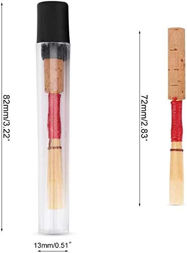 Jiayouy 3Pcs Oboe Reeds Medium Soft Oboe Reed with Plastic Storage Case/Tube Woodwind Instrument Accessories Red - Hatke