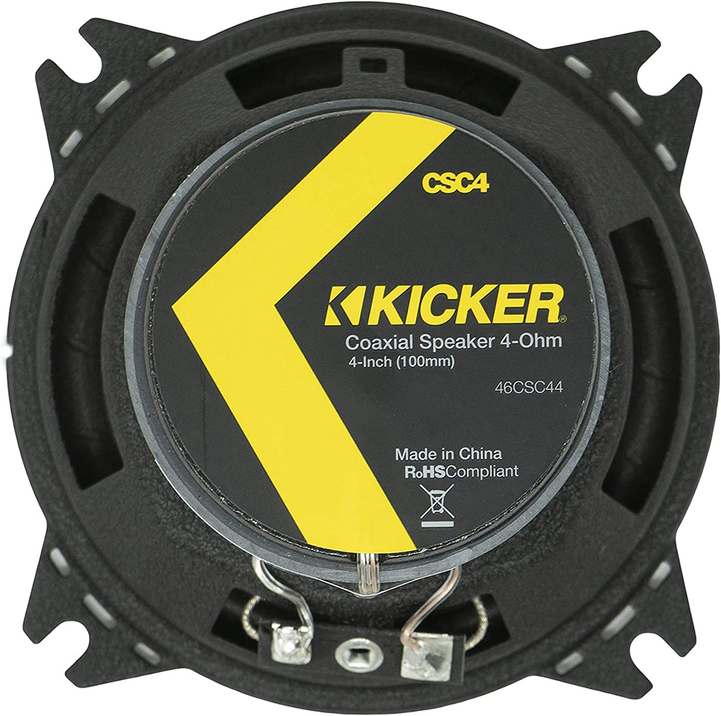 KICKER CS Series CSC4 4 Inch 150 watts Car Audio Speaker with Woofers, Yellow (Pair - 2 pcs) - Hatke