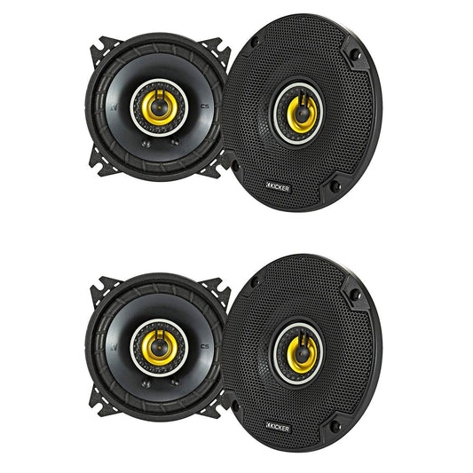 KICKER CS Series CSC4 4 Inch 150 watts Car Audio Speaker with Woofers, Yellow (Pair - 2 pcs) - Hatke