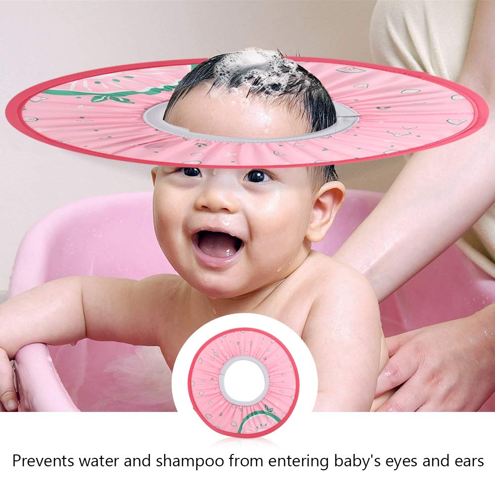 Kid Wash Hair Baby BathSafe Shampoo ShowerBathing Tub Head Hair Rinser Protection Toddler and Kids Prevent Water Entering Eyes and Ears (Pink) - Hatke