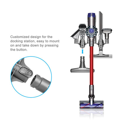 LANMU Docking Station Accessory Holder for Dyson V6 Vacuum Cleaner,Attachments Organizer Holder for Dyson DC30 DC31 DC34 DC35 DC44 DC45 DC58 DC59 DC61 DC62,No More Messy Tools - Hatke