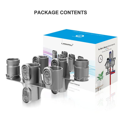 LANMU Docking Station Accessory Holder for Dyson V6 Vacuum Cleaner,Attachments Organizer Holder for Dyson DC30 DC31 DC34 DC35 DC44 DC45 DC58 DC59 DC61 DC62,No More Messy Tools - Hatke