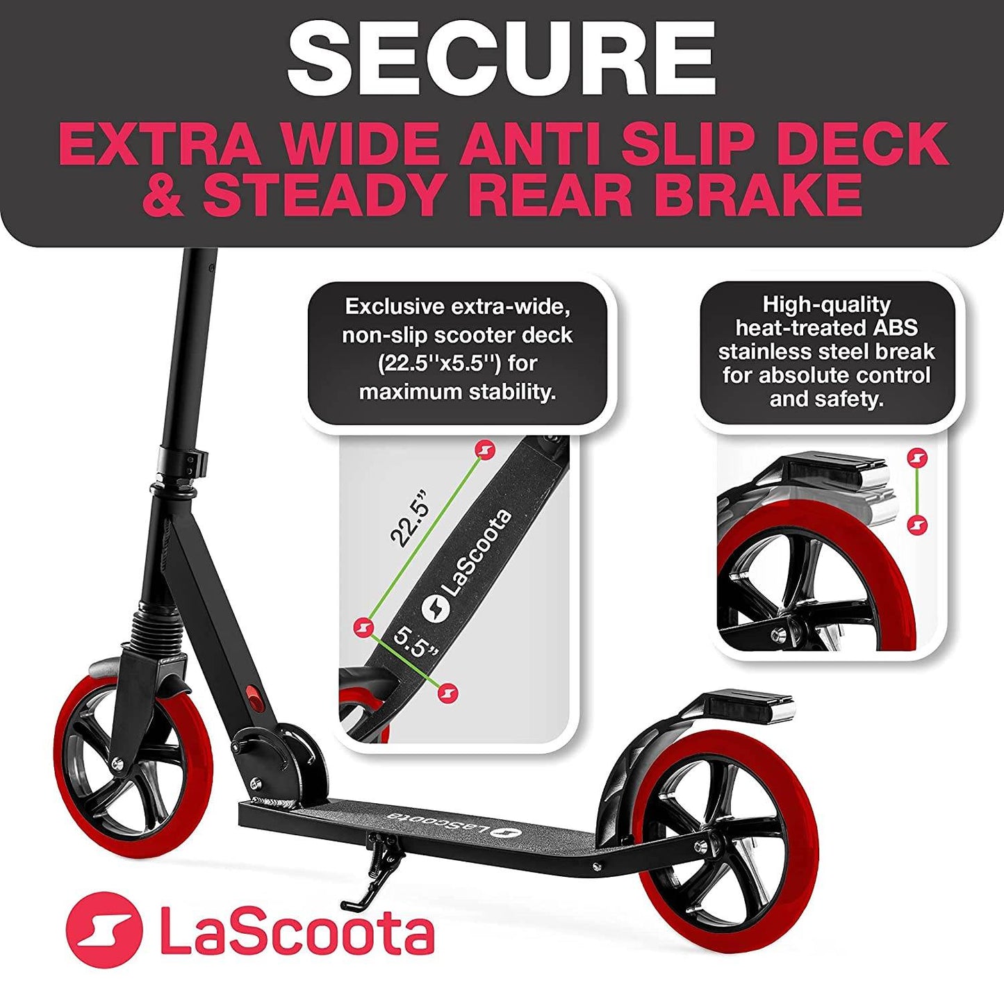 Lascoota Scooters for Kids 8 Years and up - Featuring Quick-Release Folding System - Dual Suspension System + Scooter Shoulder Strap 7.9" Big Wheels Great Scooters for Adults and Teens - Hatke