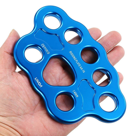 Lixada Paw Rigging Plate 45KN 8/15 Holes Large Anchor Multipliers Connector Gear for Aerial Dance & Rock Climbing - Hatke