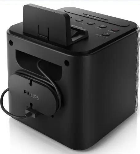 Philips AJT3300/37 Bluetooth Clock Radio with iPhone/Android Speaker Dock, Built-in microphone. - Hatke