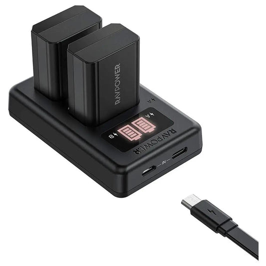 RAVPower RP-PB056 Camera Battery Charger Set NP-FW50 for Sony - Hatke