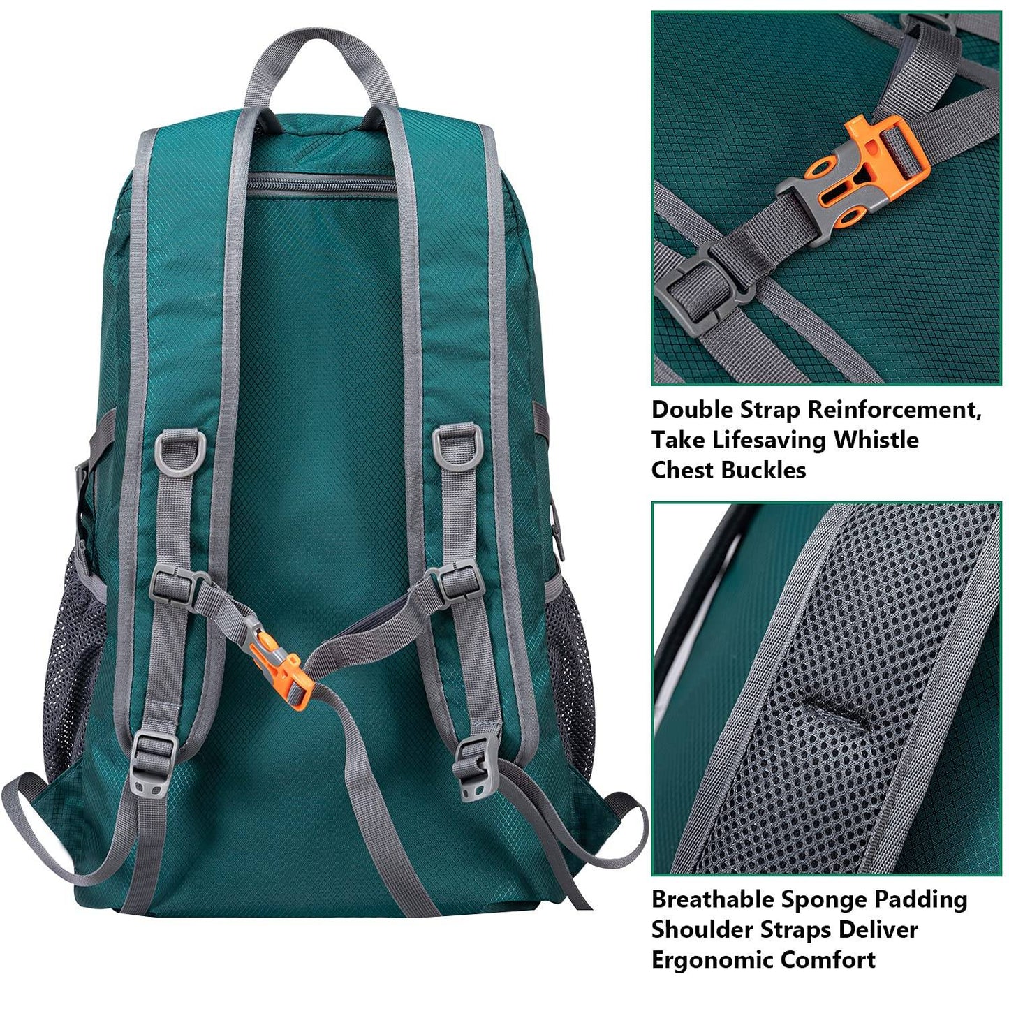 TOMULE Camping Hiking Daypacks, 40L Lightweight Packable Hiking Backpack Travel Backpack for Women Men - Hatke
