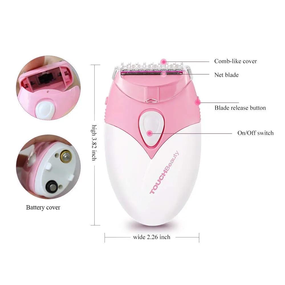 TOUCHBeauty Essentials Waterproof Wet Dry Shaving Electric Body and Bikini Dual Blade Hair Removal Trimmer Shaver TB-1459 (Pink) - Hatke