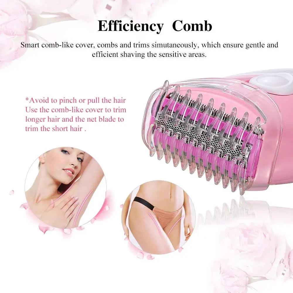 TOUCHBeauty Essentials Waterproof Wet Dry Shaving Electric Body and Bikini Dual Blade Hair Removal Trimmer Shaver TB-1459 (Pink) - Hatke