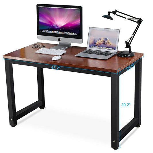 Tribesigns Modern Simple Style Computer Desk PC Laptop Study Table Office Desk Workstation for Home Office, Teak - Hatke