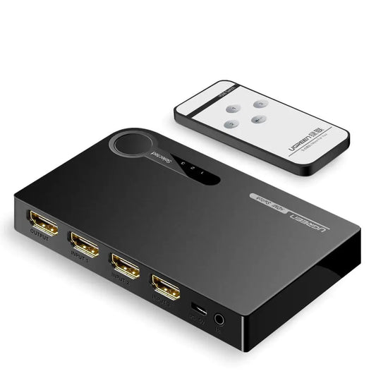 UGREEN 40234 HDMI Switcher 3x1 with IR Wireless Remote Support 1080P 3D for Laptop HD-DVD PS3 Xbox360 - Hatke
