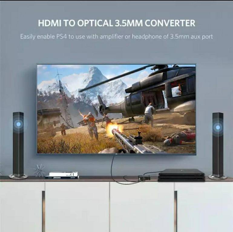 Ugreen Hdmi To Hdmi Converter With Optical SPDIF and 3.5mm Stereo Audio 40281 - Hatke
