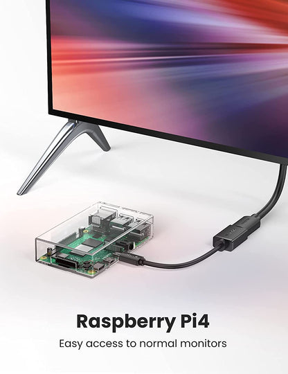 UGREEN Micro HDMI Male to HDMI Female Cable Supports 4K, 3D, Ethernet and Audio Return, Type D Male to Type A Female Adapter, Supports 4K 3D for GoPro Hero 5 Raspberry Pi 4 - 20134 (Not Micro USB) - Hatke