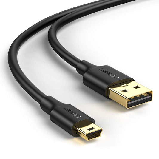 Ugreen Mini USB Charging Data Cable Gold Plated High Speed 480Mbps USB 2.0 A Male to 5-Pin Mini B Cable for Garmin Nuvi GPS,SatNav,Dash Cam,Digital Camera,PS3 Controller,Hard Drive,MP3 Player,GoPro Hero 3+,PDA etc - Hatke
