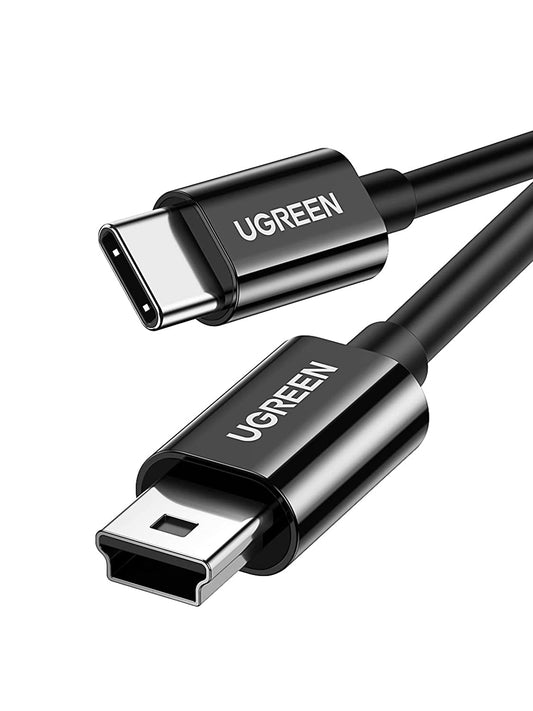 UGREEN USB C to Mini USB Cable for Digital Camera, MP3 Player and More Mini B USB Devices -50445 (Black) - Hatke