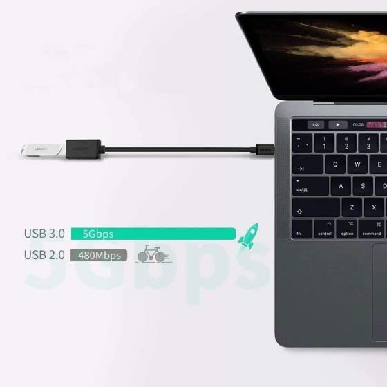 UGREEN USB C to USB 3.0 Adapter Type C OTG Cable USB C Male to USB 3.0 A Female Cable Connector Compatible for MacBook Pro 2019 2018 Samsung Galaxy S10 S9 S8 Note 9 8 LG V40 V30 G6 Google Pixel 2 XL - 30701 - Hatke