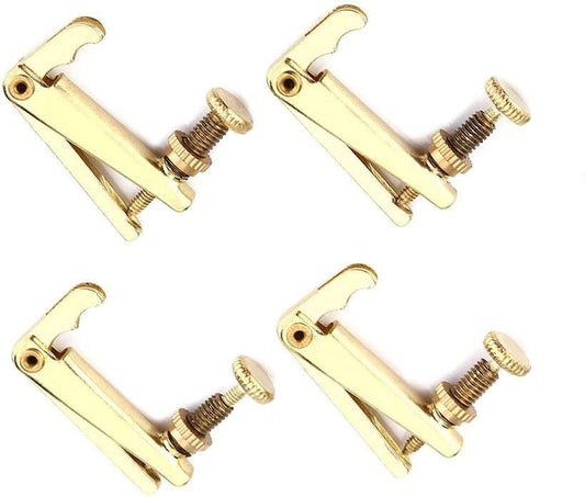 Violin String Adjusters, 4Pcs Durable Alloy Fine Tuners String Adjusters Replacement Parts for3/4 4/4 Violin - Hatke